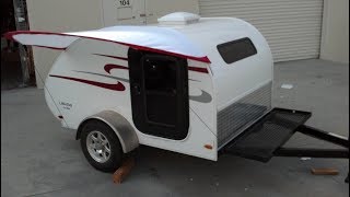 Little Guy Teardrop Visor Shade for your Little guy trailer Setup Video [upl. by Akinehs]