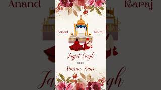 Sikh wedding video invitation templates videoinvitations sikhwedding [upl. by Korie212]