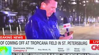 Tropicana Field Roof Ripped Off Ballpark of Tampa Bay Devil Rays MLB Team Suffers Hurricane Milton [upl. by Dunham]