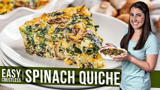 Easy Crustless Spinach Quiche [upl. by Gerald]