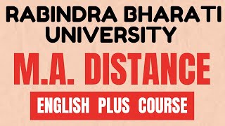 Rabindra Bharati University English MA Distance  Plus Course [upl. by Alleul]