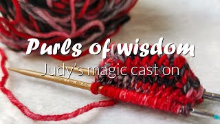 Purls of wisdom  Judys magic cast on [upl. by Yojenitsirk]