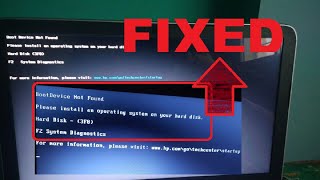 How to Fix Boot Device Not Found Hard Disk 3F0 Error All Laptop [upl. by Aryc]