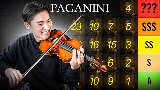 Ranking PAGANINI 24 Caprices 🎻 Difficulty Tier List [upl. by Aittam]