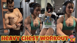 heavy chest workout  aaj koi gym nhi aaya  full intence workout 🤯 [upl. by Metzgar]