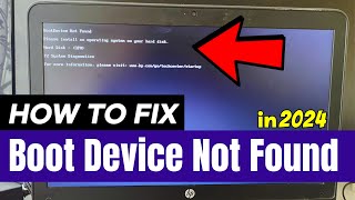 FIXED Boot Device Not Found Hard Disk 3F0 Error on HP LaptopPC [upl. by Eisned490]