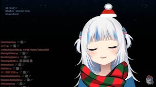 Vtuber HoloLive EN  Gawr Gura Sing SnowStorm from Rosario Vampire 2 Gawr Gura [upl. by Ayokahs]