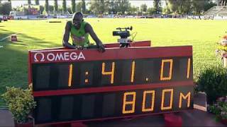 Rieti 2010 M800m David Rudisha New World Record 14101 [upl. by Naiva449]