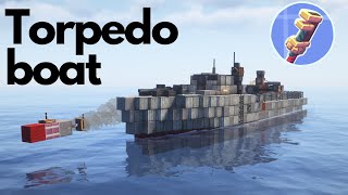 Working Torpedo boat in Minecraft [upl. by Stempien]