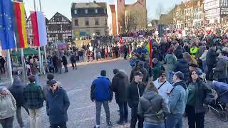 Gelnhausen 3000 Teilnehmer bei quotDemo gegen rechtsquot [upl. by Sidnarb]