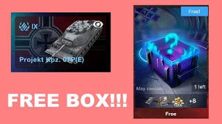 WoT Blitz  FREE Mystery Box with NEW Tank for Everyone [upl. by Maurili]