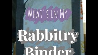 Whats in my Rabbitry Binder  Rabbitry Records [upl. by Rein]