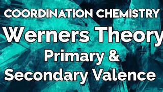 CC3Werners TheoryPrimary amp Secondary ValenceCoordination ChemistryneettamilExpln in Tamil [upl. by Brackett472]