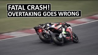 HORRIFYING CRASH Honda CBR 1000RR Overtaking Goes Wrong [upl. by Ylro]