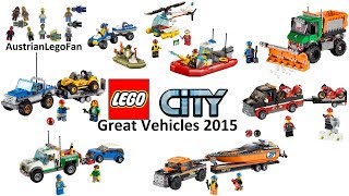 All Lego City Great Vehicles 2015  Lego Speed Build Review [upl. by Pinchas291]