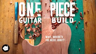 I carved a guitar out of a SINGLE BLOCK OF WOOD [upl. by Llerol765]