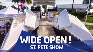 Fast Boats Cheap Boats Big Boats St Pete Boat Show 2021 Walking Tour [upl. by Aneert]