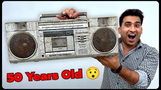 Omg 😳 50 Years Old Cassette Player Testing Isne To Halle Kaat Diye 😱 [upl. by Herzel]