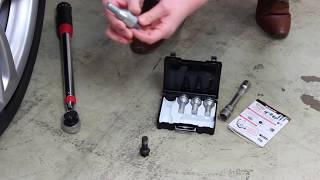 Locking wheel nuts and bolts how to fit step by step manuals HEYNER mk5 [upl. by Ronna]