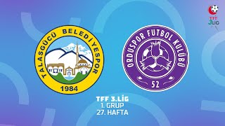 TFF 3 Lig 1 Grup  Talasgücü Belediyespor  52 Orduspor FK [upl. by Airotciv741]