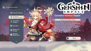 YOIMIYA STORY QUEST CARASSIUS AURATUS FIREWORK SHOW GENSHIN IMPACT [upl. by Pepe]