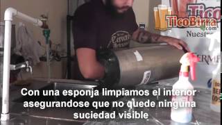 Tutorial Birrero 1  Como limpiar y desinfectar un Kegball y pin lock [upl. by Jerold]