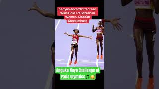 Winfred Yavi Wins Gold Womens 3000M Paris Olympics 2024 shorts youtubeshorts viralvideo reels [upl. by Sivam561]