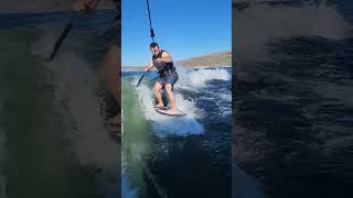 First Time Wake surfing [upl. by Tonjes]