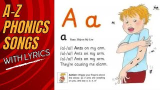 Jolly Phonics –Learn Phonics Rhymes A to Z  Phase II  ABC song with lyrics in description [upl. by Llerrud]