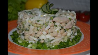 Обалденный салат с кальмарами на праздничный стол Уж очень вкусный [upl. by Bruce722]