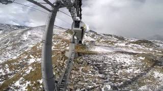 taking an aerial cable car from Zermatt ZBAGlz to Trockener Steg [upl. by Enilarac]