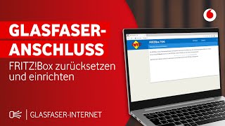 AVM FRITZBox für Glasfaser einrichten [upl. by Disini]