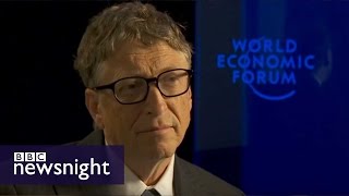 NEWSNIGHT Jeremy Paxman challenges Bill Gates on tax [upl. by Gerrie357]