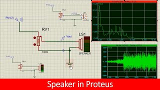 how to use speaker in Proteus tutorial [upl. by Merilee]