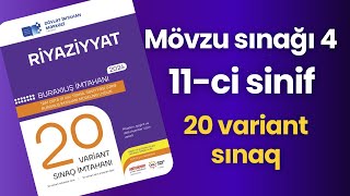 DİM Mövzu sınağı 4  20 variant sınaq  11ci sinif [upl. by Iduj172]