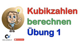 Kubikzahlen berechnen Übung 1 [upl. by Greg425]