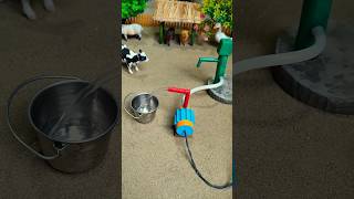 Mini hand pump project water with supply motor drink fox cow waterpump shorts 142 [upl. by Eltsyrk]