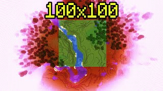 I Made A 100x100 Minecraft World And Immediately Regretted It [upl. by Rocher]