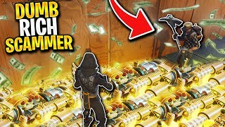 Dumb RICHEST Scammer Lost WHOLE INVENTORY Scammer Get Scammed Fortnite Save The World [upl. by Bithia141]