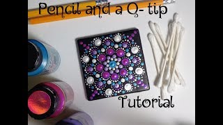 How To Paint Dot Mandalas Using ONLY a Qtip amp Pencil FULL TUTORIAL Valentines Day Dollar Tree [upl. by Abramo]