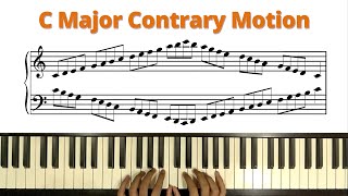 C Major Contrary Motion Scale  Two Octaves  Trinity Grade 2 Scales [upl. by Syman]