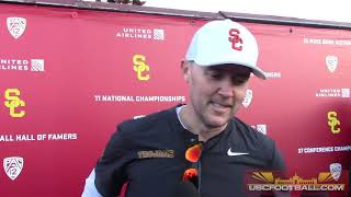 USC Head Coach Lincoln Riley on Firing DC Alex Grinch [upl. by Attebasile589]