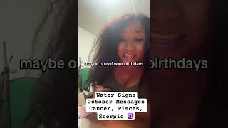 Water Signs October 2024 Horoscope Psychic Reading [upl. by Adur]