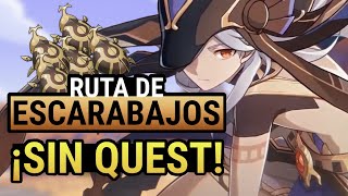 Escarabajos Dorados  SIN QUEST  Ruta de farmeo  Guía  GENSHIN IMPACT EN ESPAÑOL [upl. by Devondra]