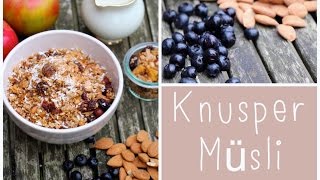 GranolaCranberryKnusper Müsli  vegan [upl. by Naujej321]