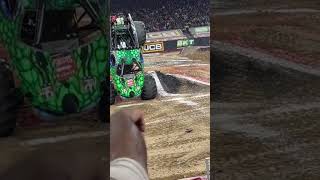 Who needs a steering wheel automobile stunt monsterjam monstertrucks offroad live motorsport [upl. by Oalsecnew79]