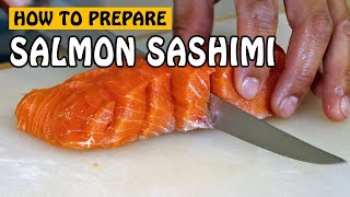 Fish Recipe Prepping Salmon Sashimi [upl. by Hollinger27]