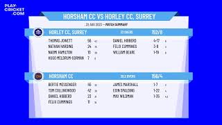 Sussex Junior Cricket Festival  U11 Mixed Bowl  Horsham CC U11 v Horley CC U11 [upl. by Gitt]