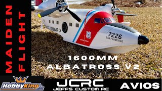 Avios PNF Albatross HU16 V2 US Coast Guard Flying Boat 1620mm From HOBBYKING Maiden Flight [upl. by Wehttam806]