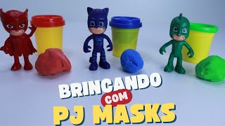 PJ MASKS BRINCANDO DE MASSINHA [upl. by Olds]